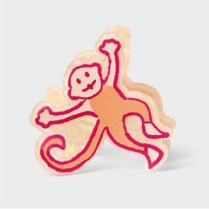 Roller Rabbit Orange and Pink Monkey Plush Accessory